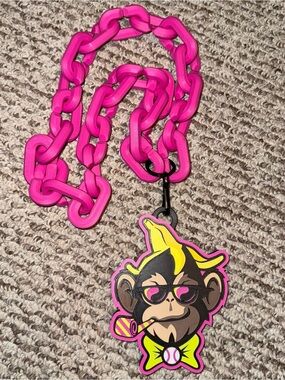 POPP CHAINS PARTY ANIMALS SAVANNAH BANANAS BASEBALL FAN NECKLACE NEW